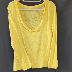 INC International Concepts Yellow Long Sleeve Top